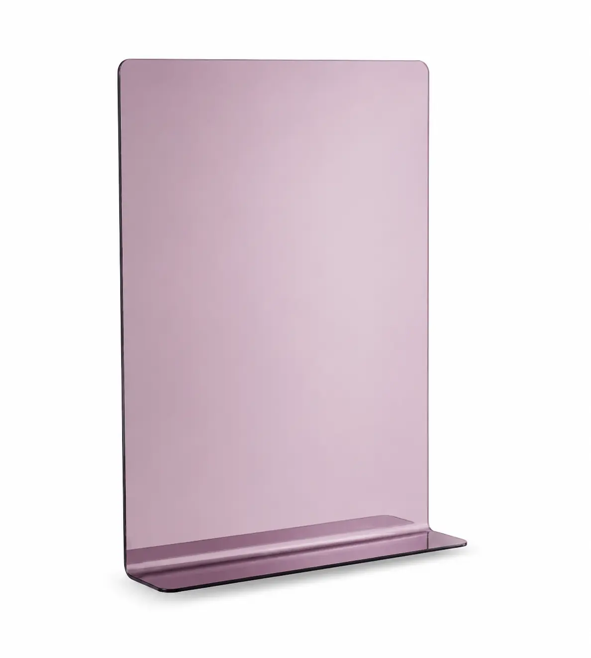 Purple Tinted L Shape Mirror